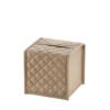 Riviere Leather Tissue Box Cover Square Taupe Vanity