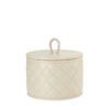 Riviere Leather Round Box Small Ivory Vanity