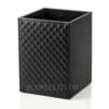 Riviere Waste Paper Basket Leather Black Vanity