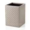 Riviere Waste Paper Basket Leather Grey Vanity