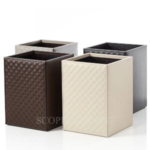 riviere waste paper baskets leather vanity