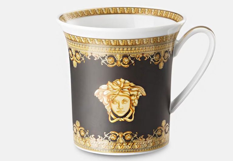 versace mug black and gold