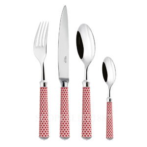 ercuis coupole cutlery set silver plated mahogany