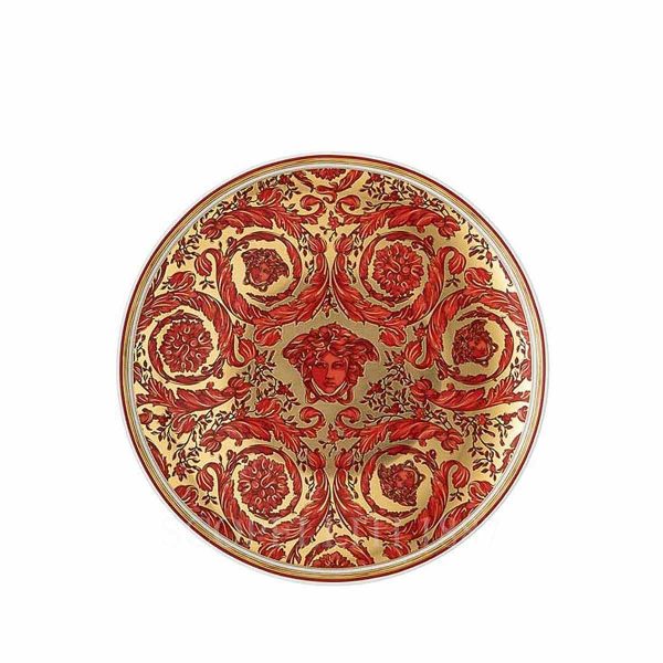 versace bread plate medusa garland red