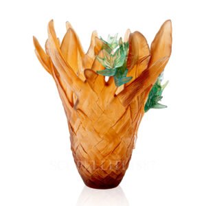 new daum magnum vase amber