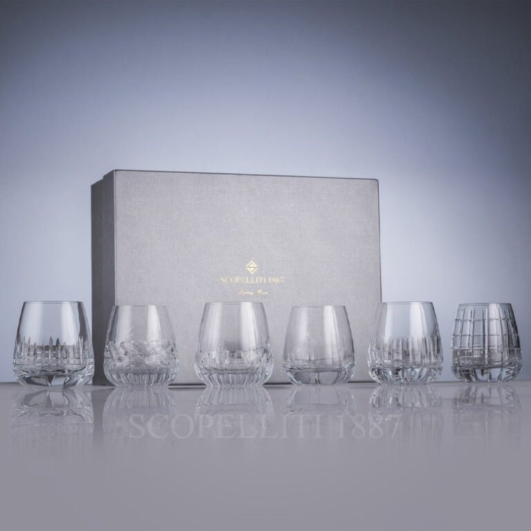 crystal whisky tumbler set scopelliti 1887