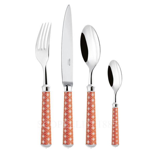 ercuis silver plated cutlery orange