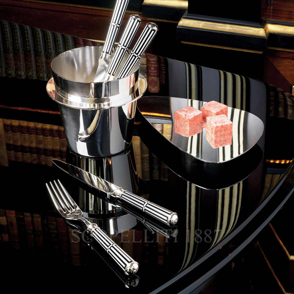 ercuis paquebot cutlery set black