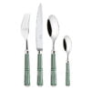 Ercuis Paquebot 24 pcs Silver Plated Cutlery Set Tree Green