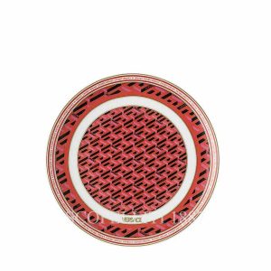 versace bread plate red la greca signature