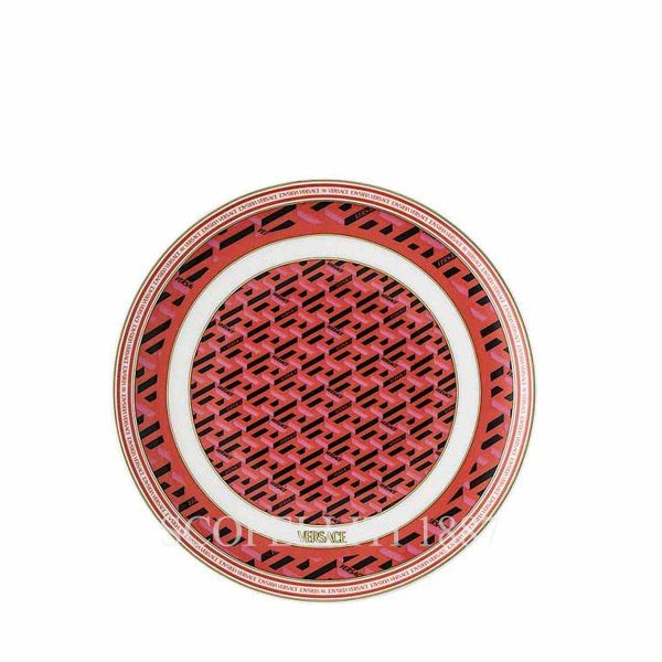 versace bread plate la greca signature red