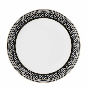 versace dinner plate black la greca signature