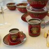 Versace Espresso Cup and Saucer Medusa Red New