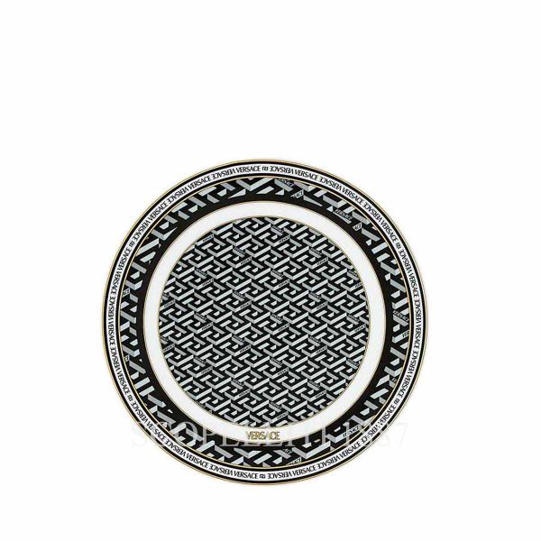 versace porcelain lid black la greca signature