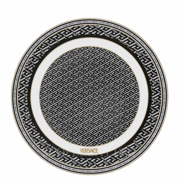 versace service plate la greca signature black