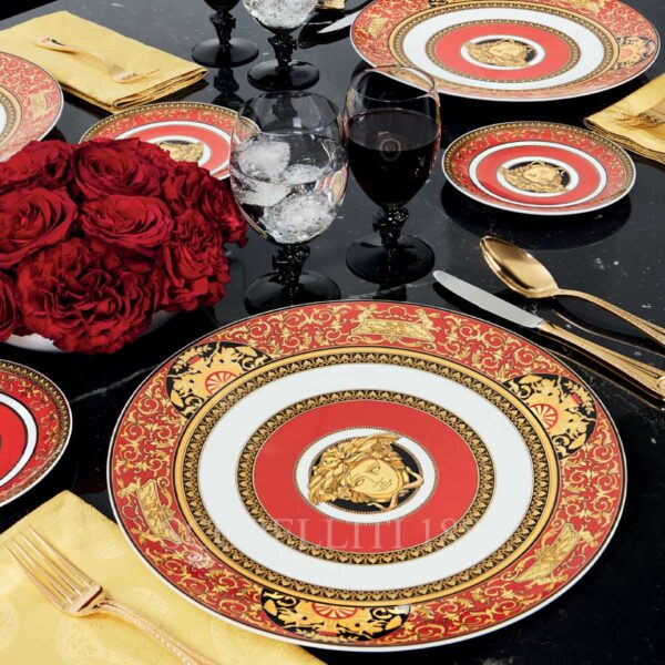 versace service plate coup medusa red