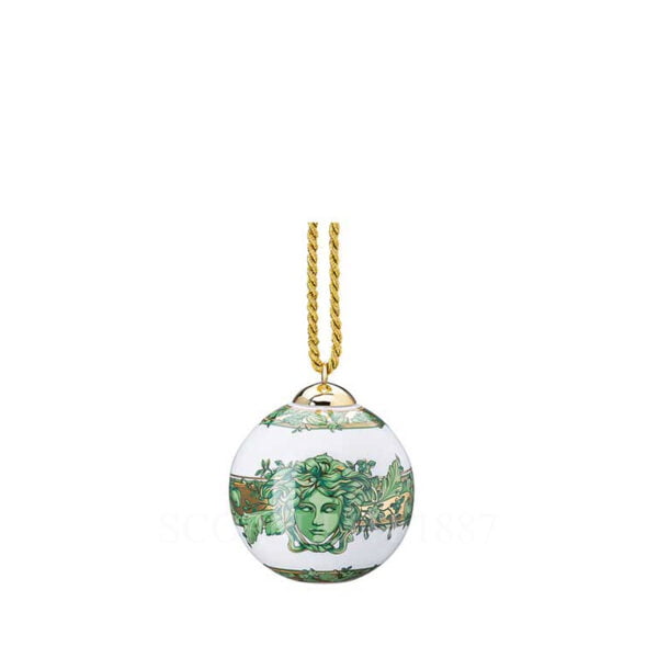 versace porcelain ball medusa garland green