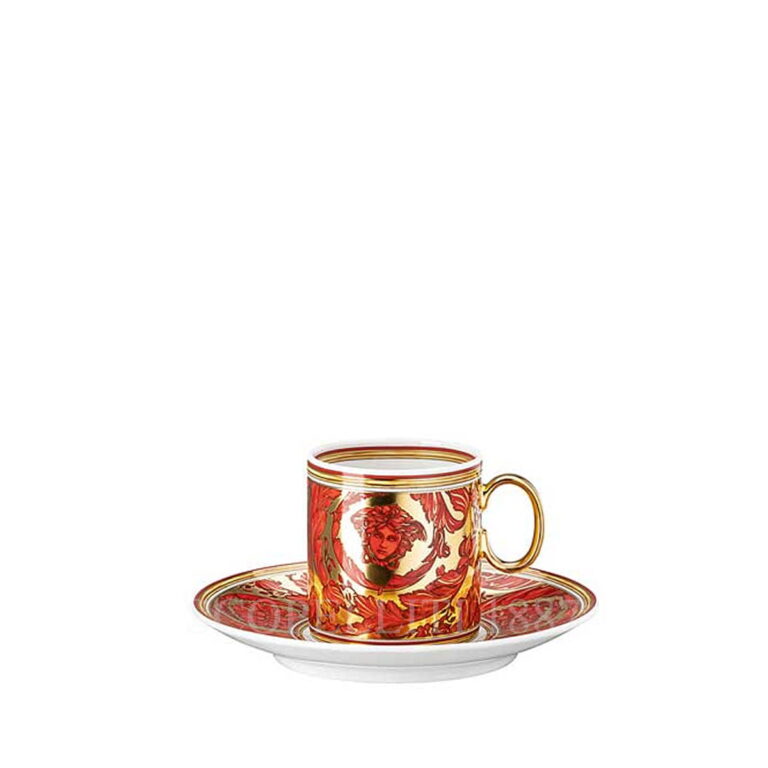 versace espresso cup medusa garland red