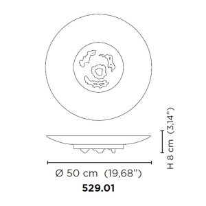 venini plate tapio wirkkala size