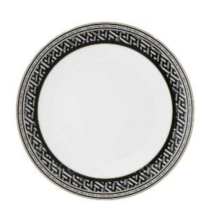 versace dinner plate black la greca signature