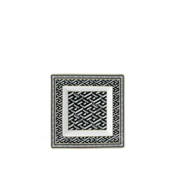 versace square tray small black la greca signature