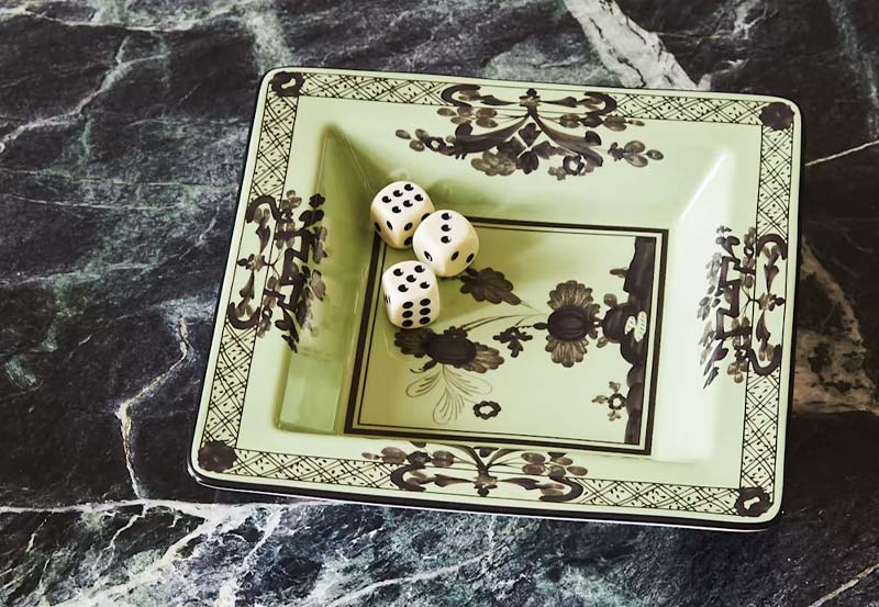 ginori porcelain square tray bario