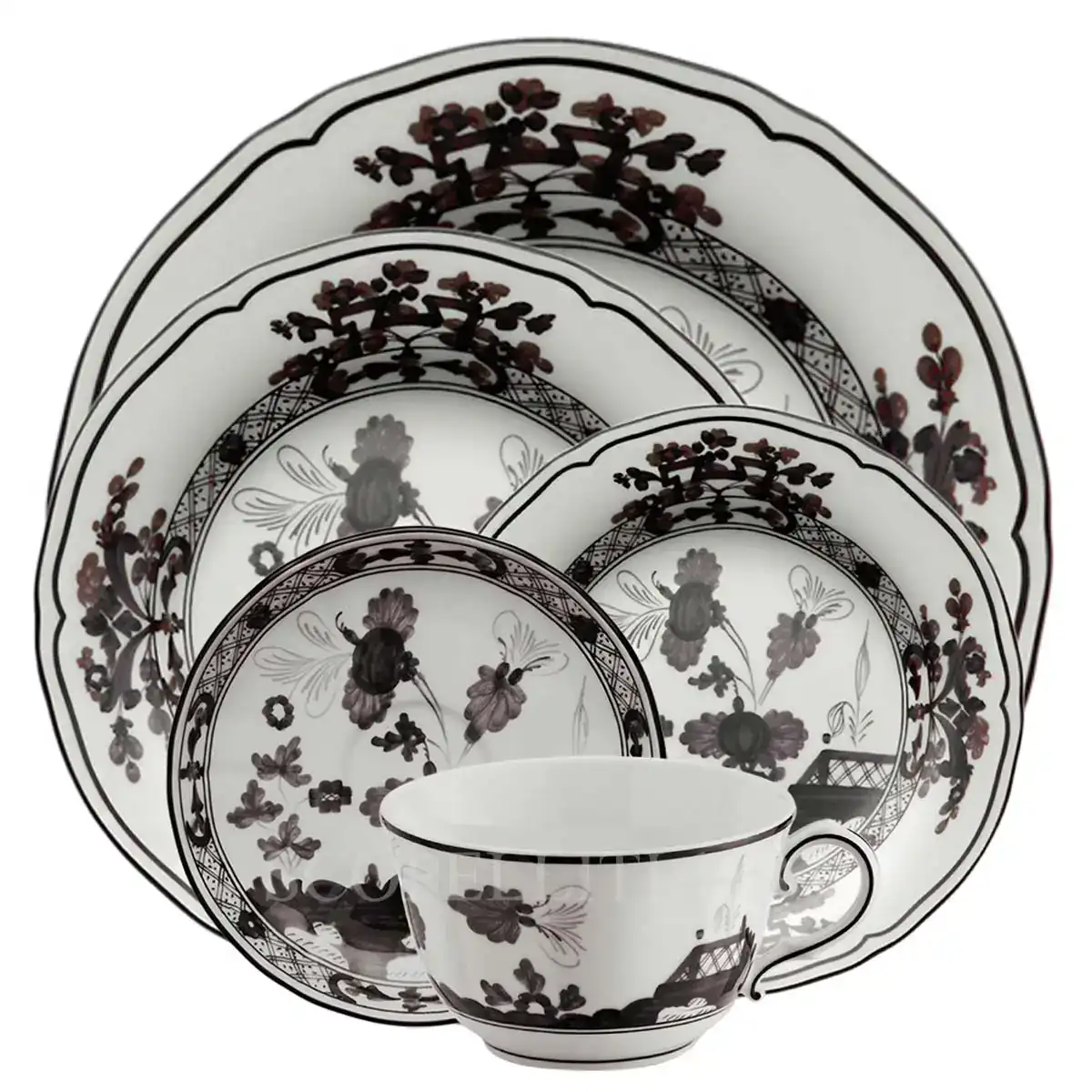 ginori 1735 oriente italiano albus 5 piece place setting