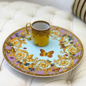 versace plate with butterflies new