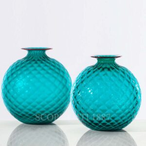 venini monofiore balloton vases paraiba sandblasted and glossy