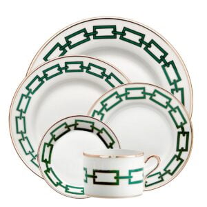 ginori 5 piece place setting catene green