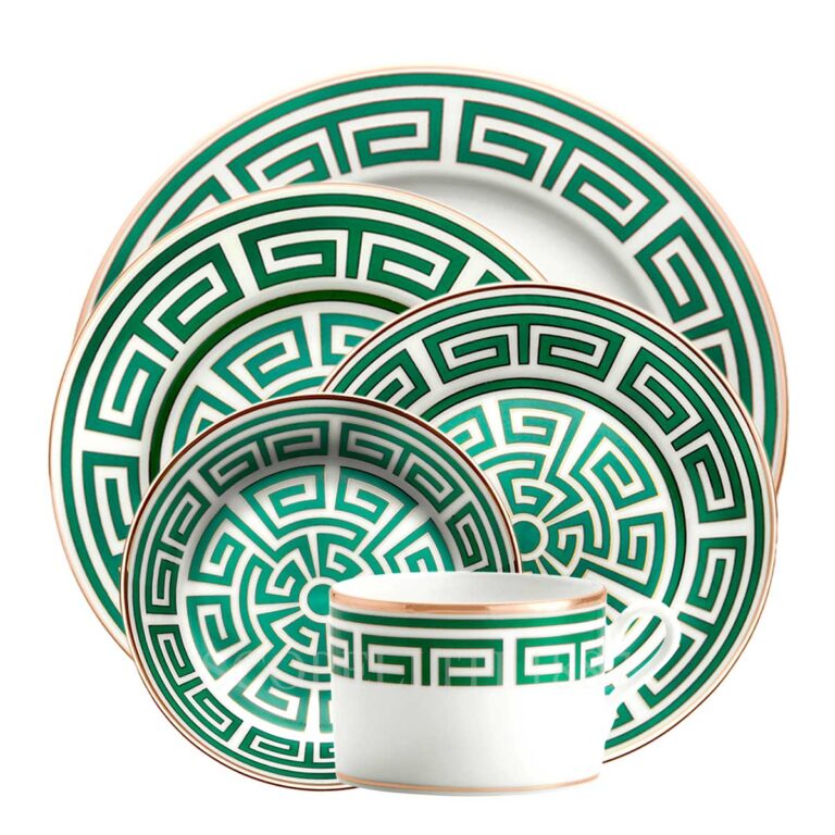 ginori 5 piece place setting labirinto green