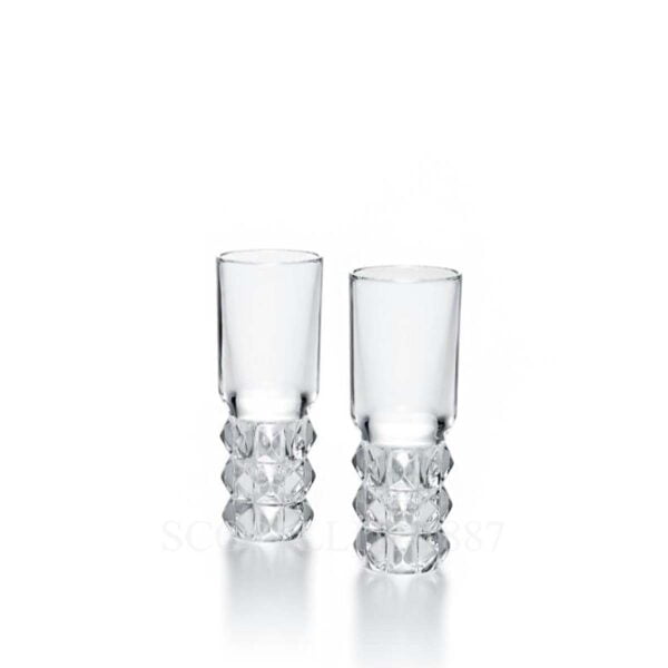 new baccarat set of 2 liqueur glasses louxor