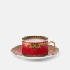 Versace Tea Cup and Saucer Medusa Red New