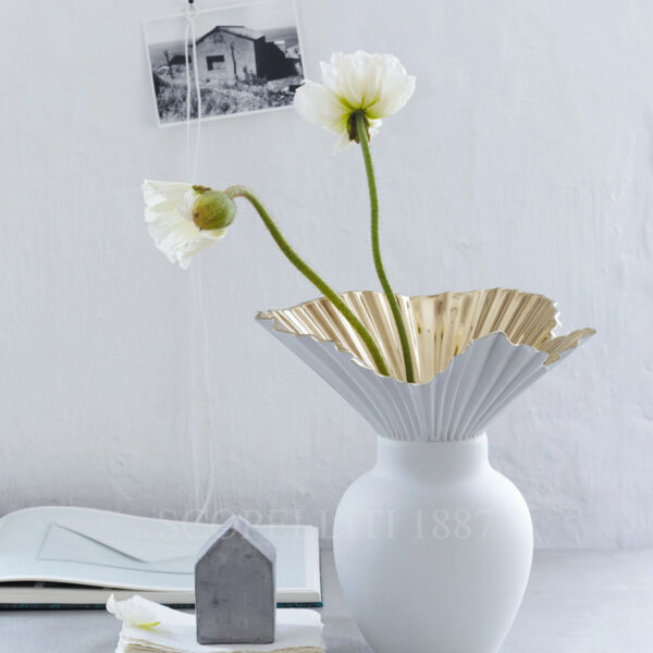 rosenthal studio line falda designer gold and white vase