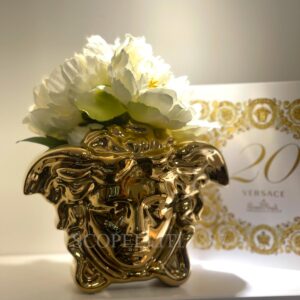 versace medusa vase gold