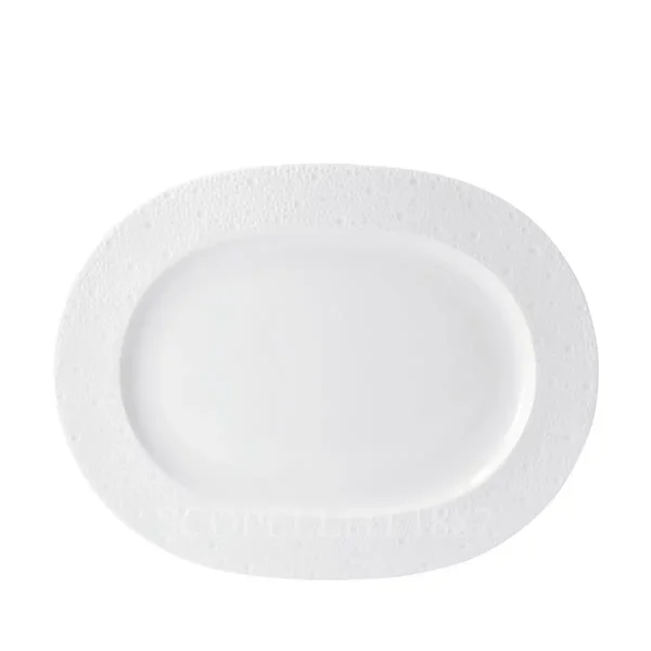 bernardaud ecume white oval platter 35 cm