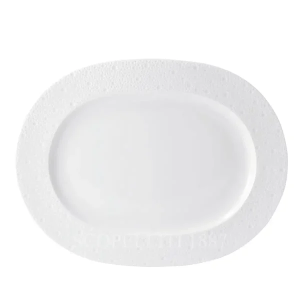 bernardaud ecume white oval platter 42 cm