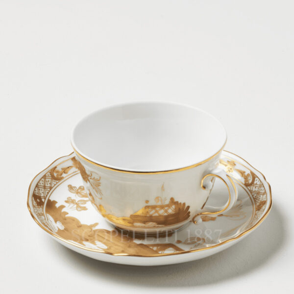 Ginori 1735 Tea Cup and Saucer Oriente Italiano Aurum