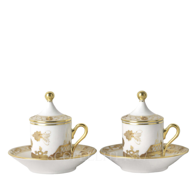 Ginori 1735 Coffee Set for 2 people Oriente Italiano Aurum