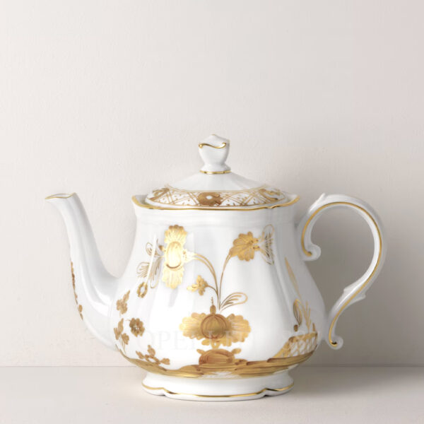 ginori orinete italiano teapot gold