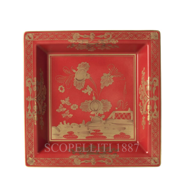 ginori oriente italiano rubrum red change tray