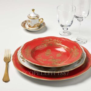 new ginori oriente italiano gold rubrum plates