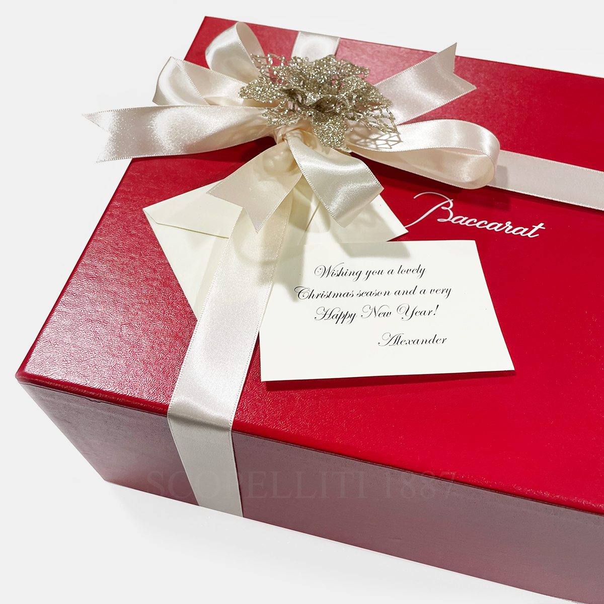 luxury christmas gift with greeting card