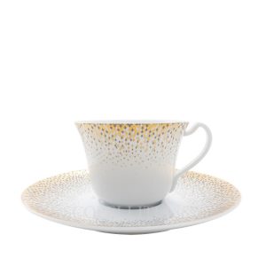 haviland souffle d'or breakfast cup and saucer