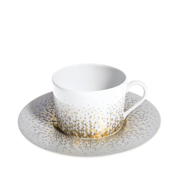 haviland souffle d'or tea cup and saucer