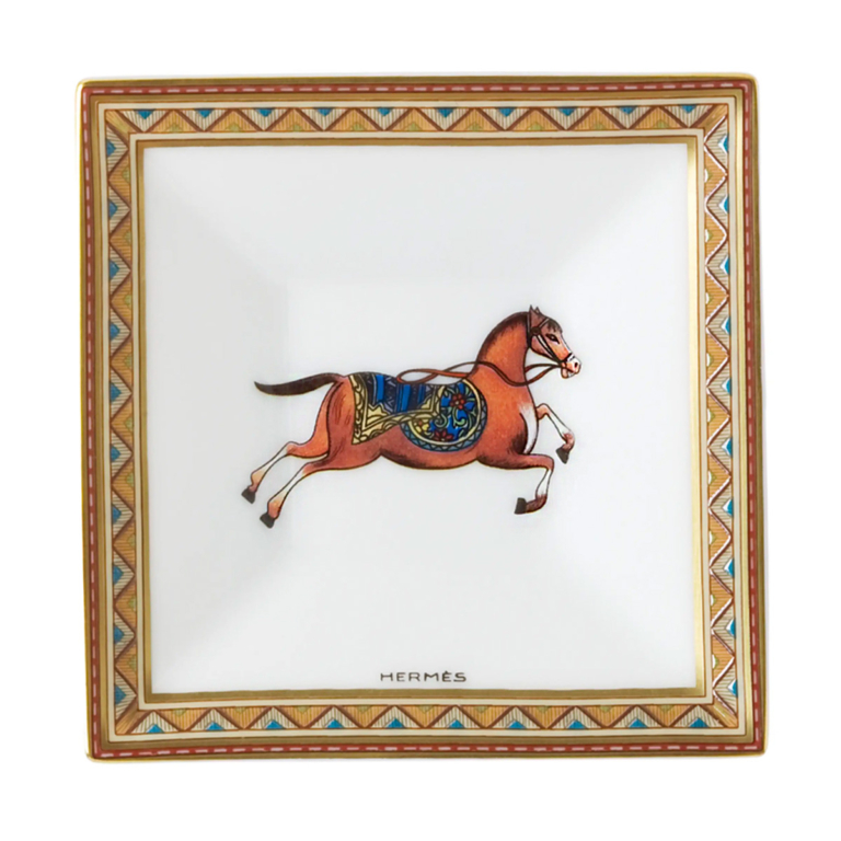 hermes horse plate square small