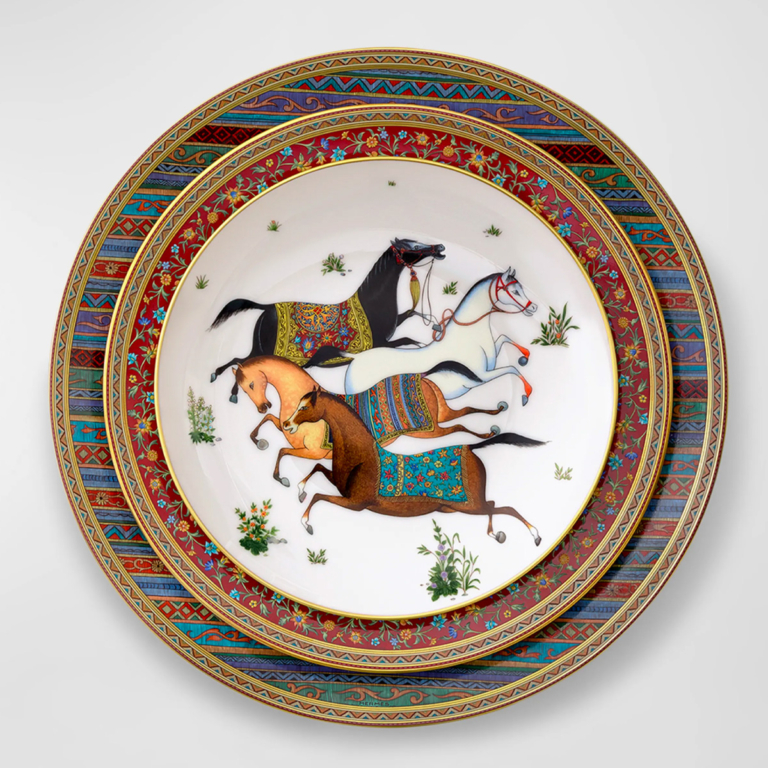 hermes horse plates setting