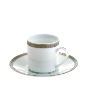 christofle platinum malmaison coffee cup saucer