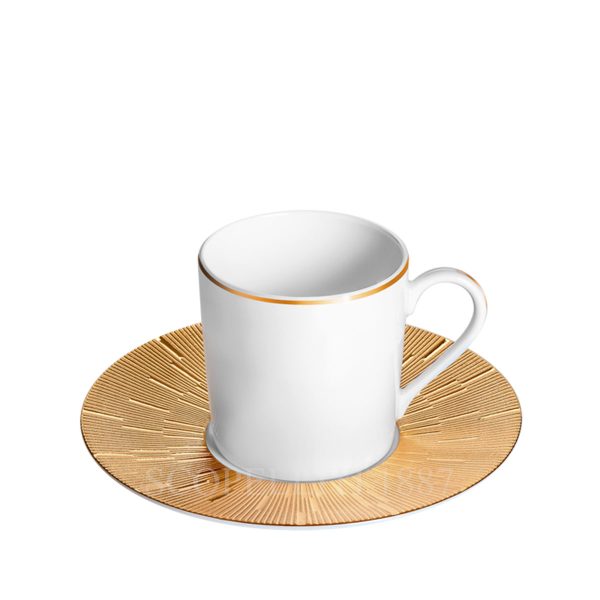 haviland infini prestige coffee cup and saucer gold