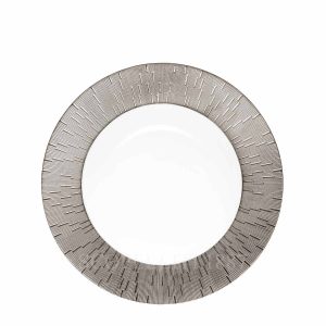 haviland infini prestige soup plate platine